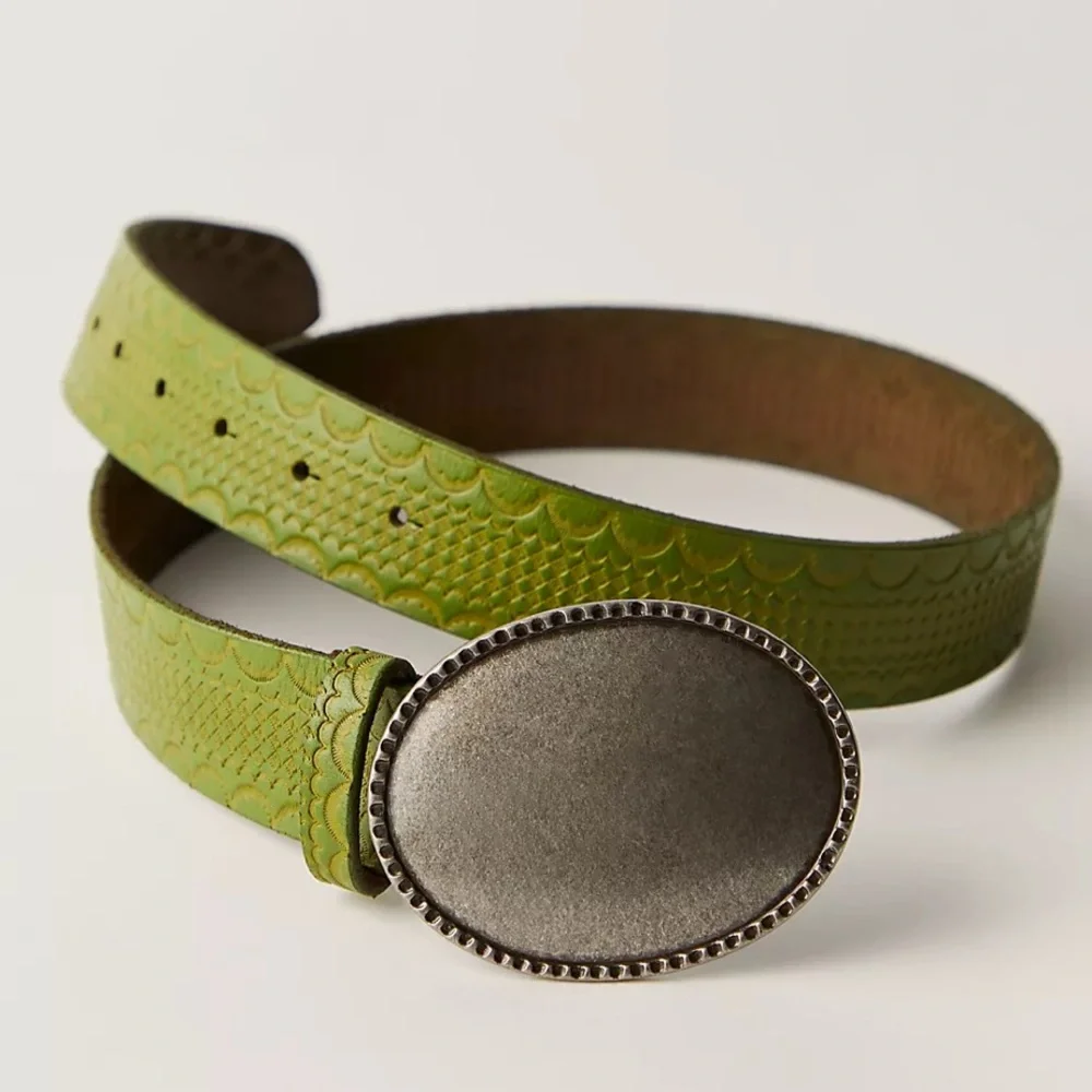 Free People Green Leather Duke Concho Belt - Picture 4 of 4